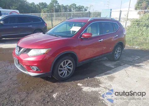 2015 Nissan Rogue Sl из США, поврежденный, VIN 5N1AT2MV7FC840079